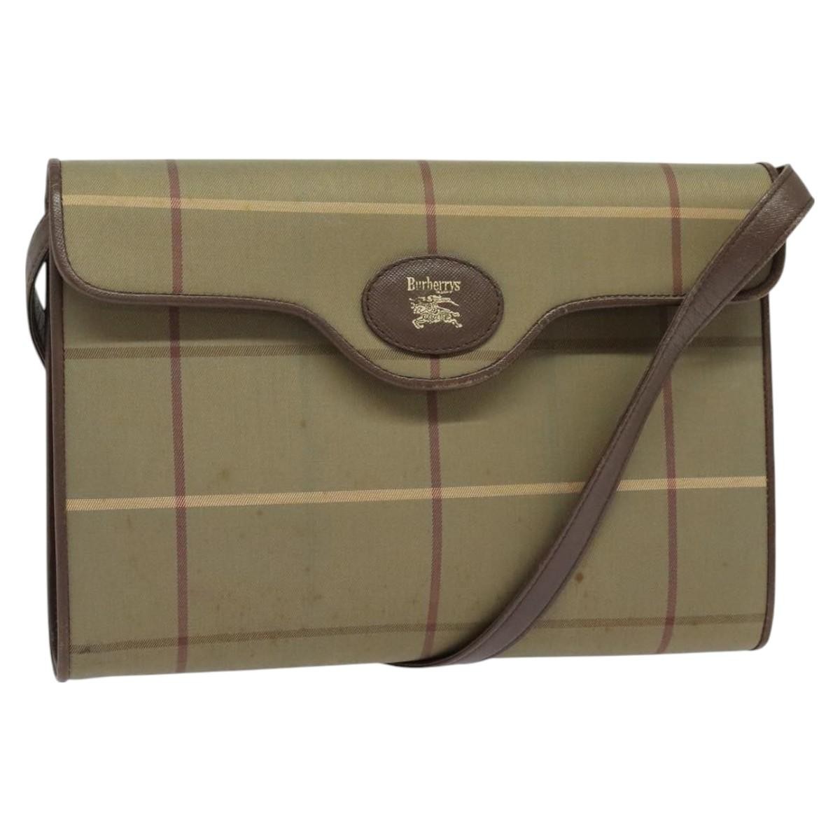 Burberry Nova check Shoulder bag Canvas, BEIGE, CANVAS, Shoulder bag