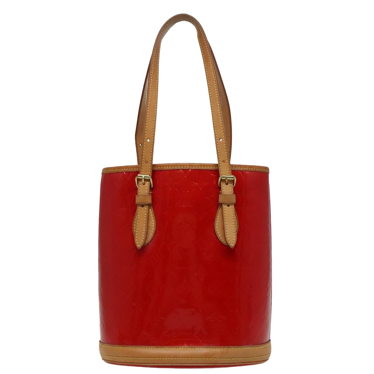 Louis Vuitton Bucket Bag Monogram Vernis, Red, Patent Leather, Shoulder Bag