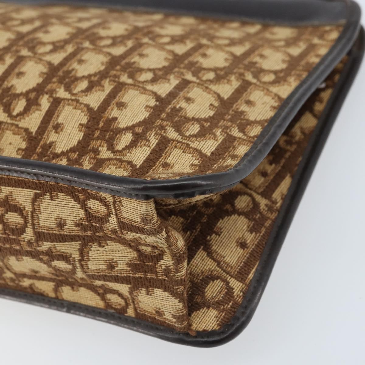 Christian Dior Vintage Trotter Pouch Canvas, BROWN, CANVAS, Clutche & pouche