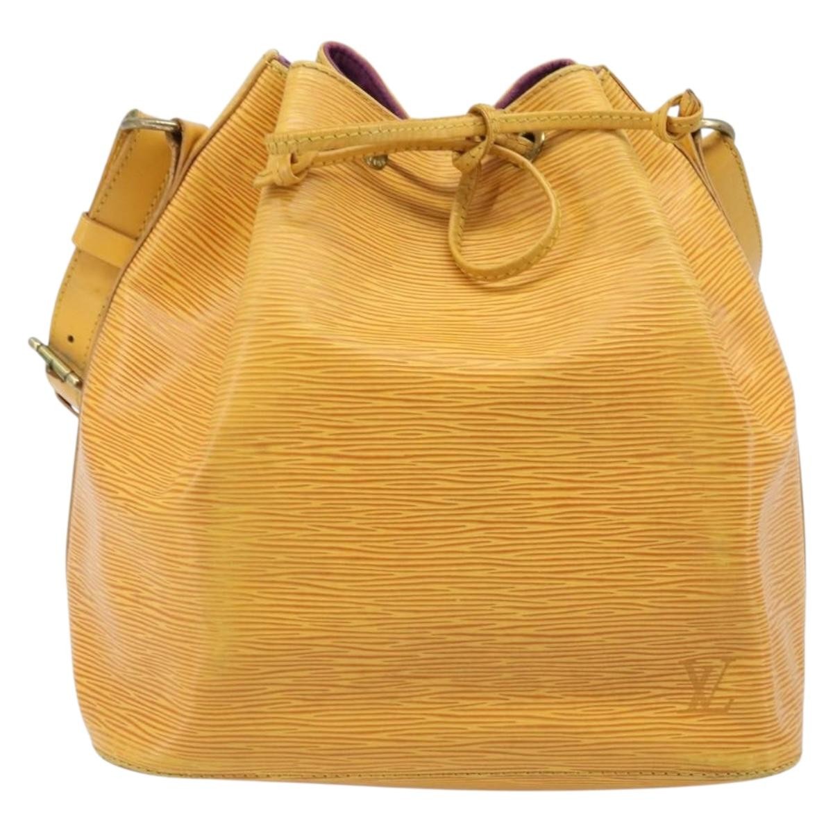 Louis Vuitton Petit Noe Handbag Epi Leather, Yellow, Leather, Shoulder Bag