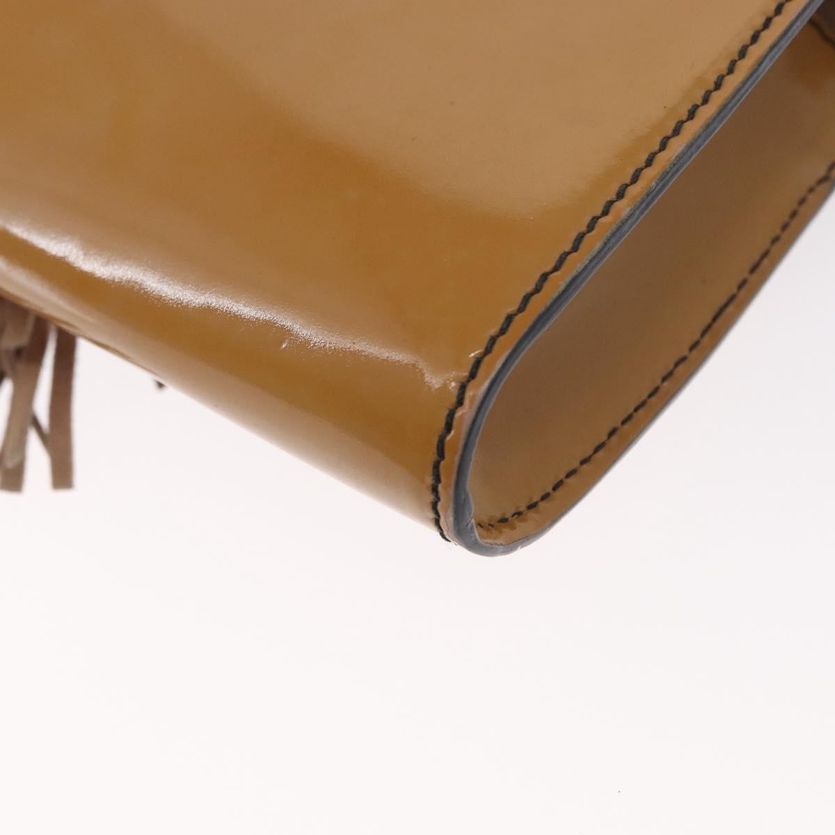Gucci Emily Chain Flap Bag Patent, BEIGE, PATENT_LEATHER, Shoulder bag
