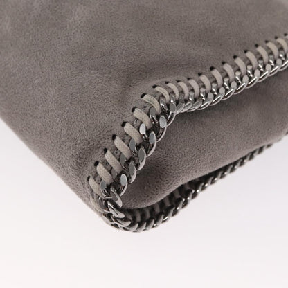 Stella McCartney Falabella Fold Over Crossbody Bag Shaggy Deer, GRAY, POLYESTER, Shoulder bag