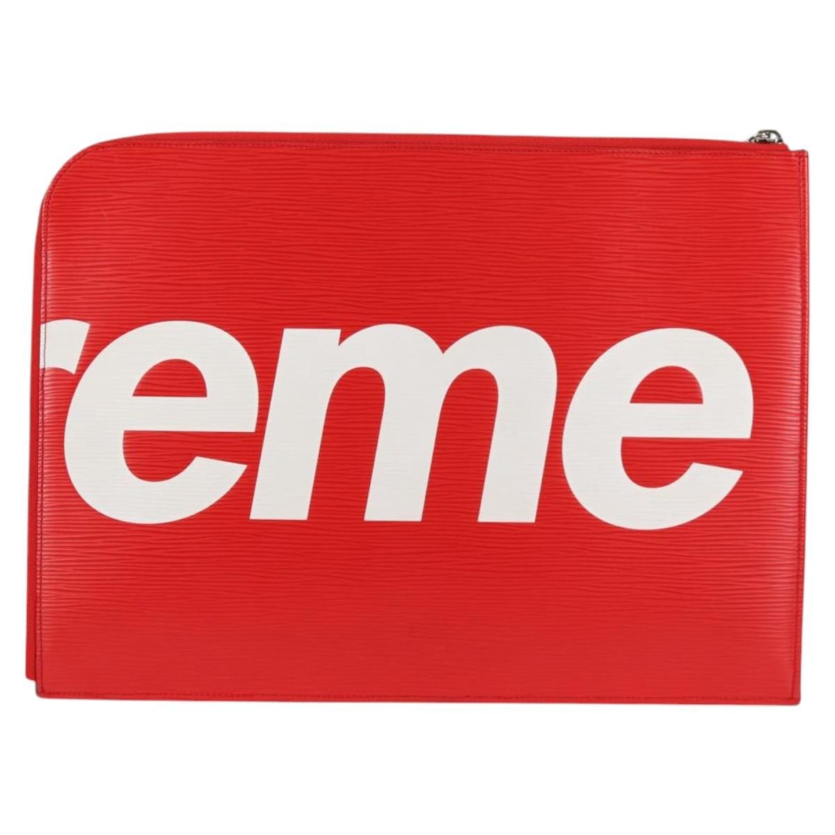 Louis Vuitton Pochette Jour Limited Edition Supreme Epi Leather, RED, LEATHER, Clutche & pouche