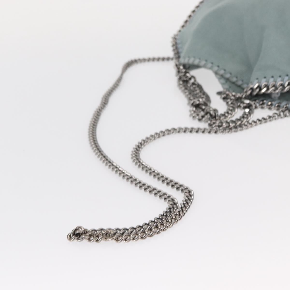 Stella McCartney Falabella Fold Over Bag Shaggy Deer, BLUE, SUEDE, Shoulder bag