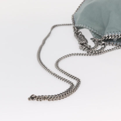 Stella McCartney Falabella Fold Over Bag Shaggy Deer, BLUE, SUEDE, Shoulder bag