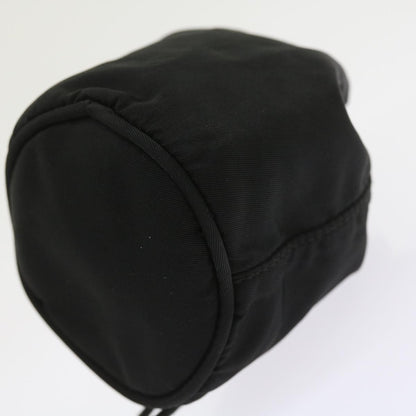 Prada Drawstring Crossbody Pouch Tessuto, BLACK, NYLON, Clutche & pouche