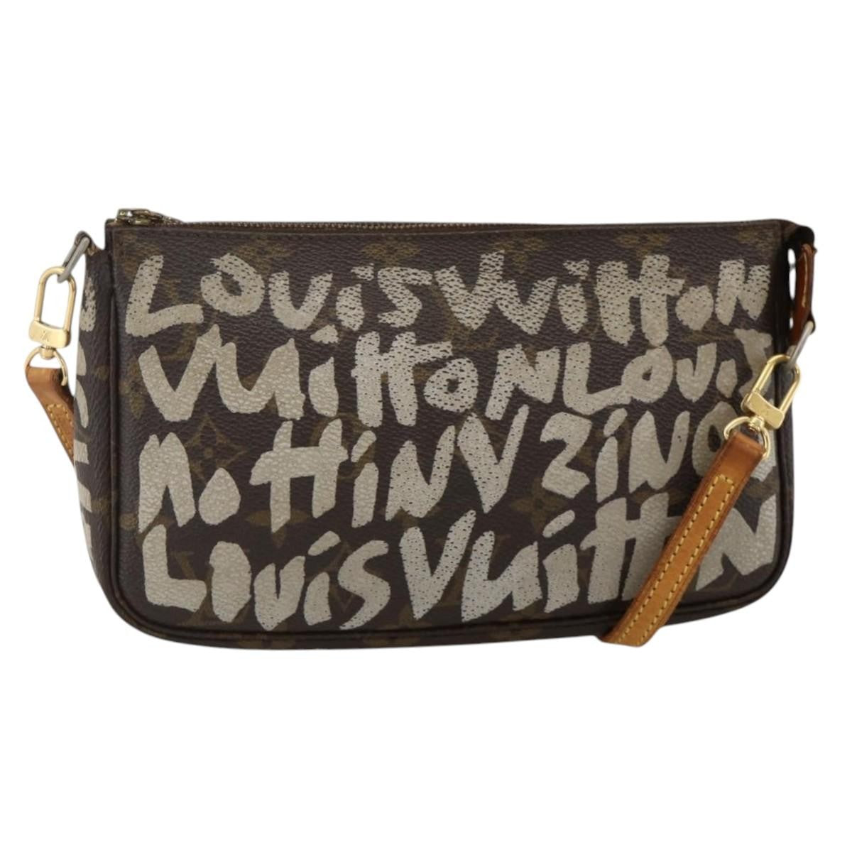 Louis Vuitton Pochette Accessoires Limited Edition Monogram Graffiti, Brown, Canvas, Clutch