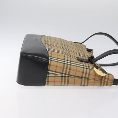 Burberry Shoulder Bag Nova Check Canvas, BEIGE, CANVAS, Shoulder bag