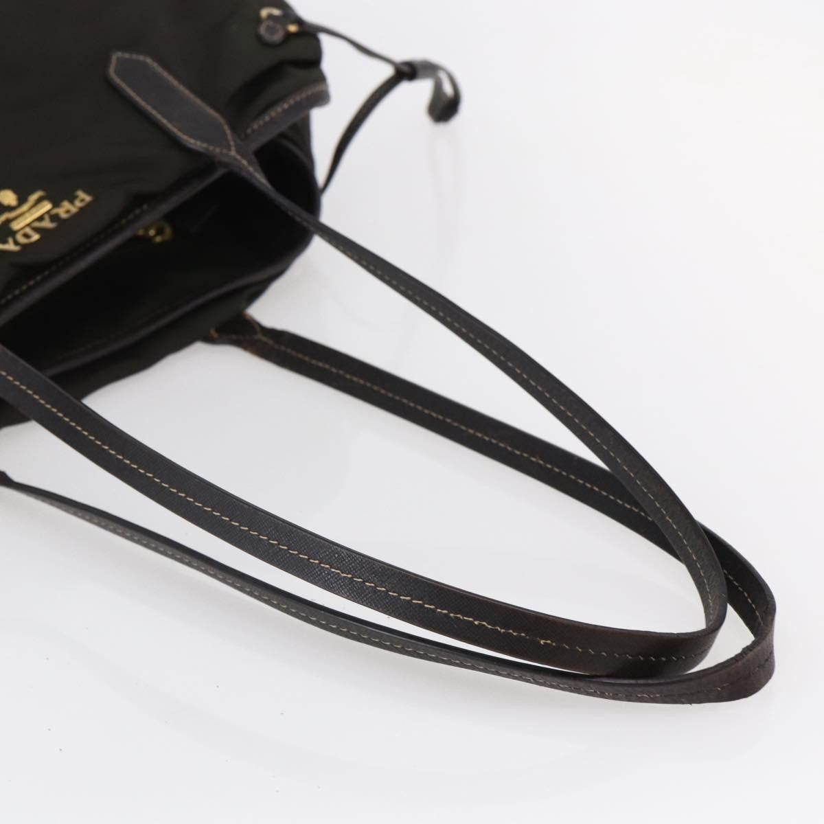 Prada Open Tote Tessuto, Khaki, Nylon, Tote Bag