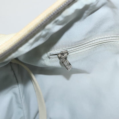 Chanel Biarritz Hobo Quilted Coated Canvas, SILVER, CANVAS, Shoulder bag