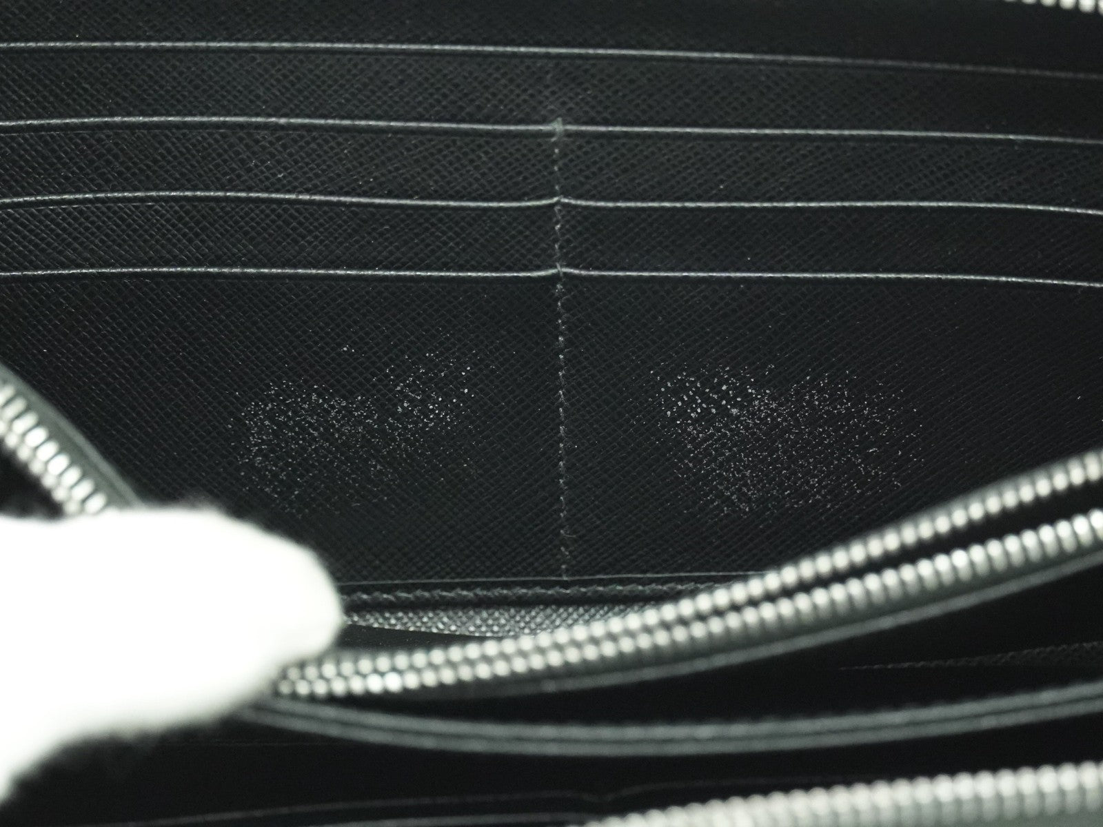 Prada Saffiano Wallet Leather, Black, Leather, Wallet