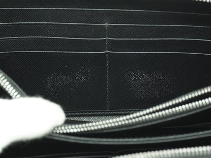Prada Saffiano Wallet Leather, Black, Leather, Wallet