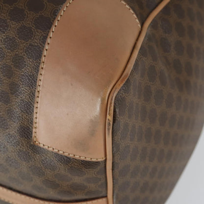 Celine Vintage Duffle Bag Canvas and Leather, BROWN, CANVAS, Travel bag