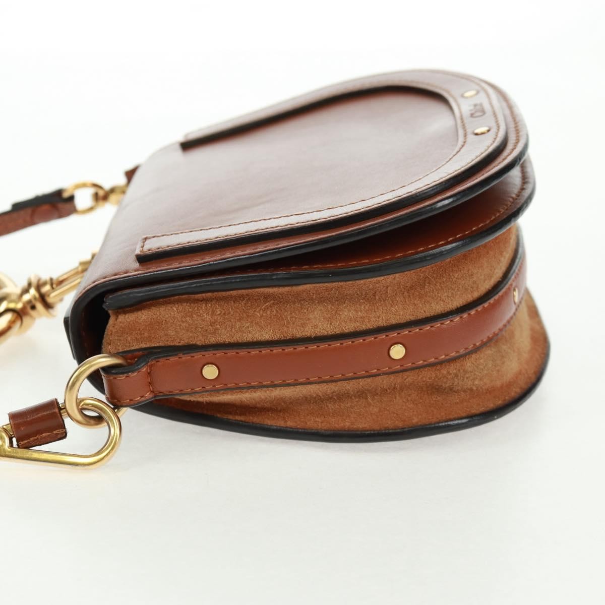 Chloe Nile Crossbody Bag Leather, BROWN, LEATHER, Handbag