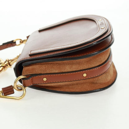 Chloe Nile Crossbody Bag Leather, BROWN, LEATHER, Handbag
