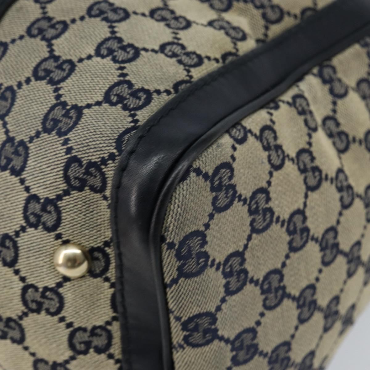 Gucci Vintage Web Boston Bag GG Canvas, NAVY, CANVAS, Travel bag