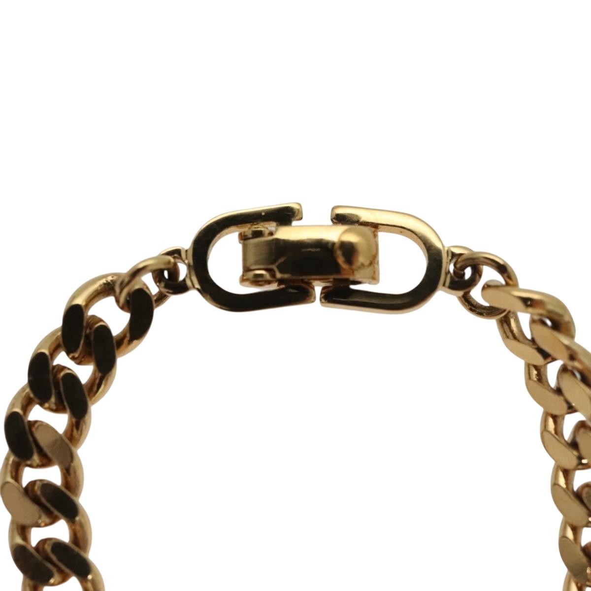 Christian Dior CD Pendant Necklace Metal and Crystals, GOLD, METAL, Bracelet