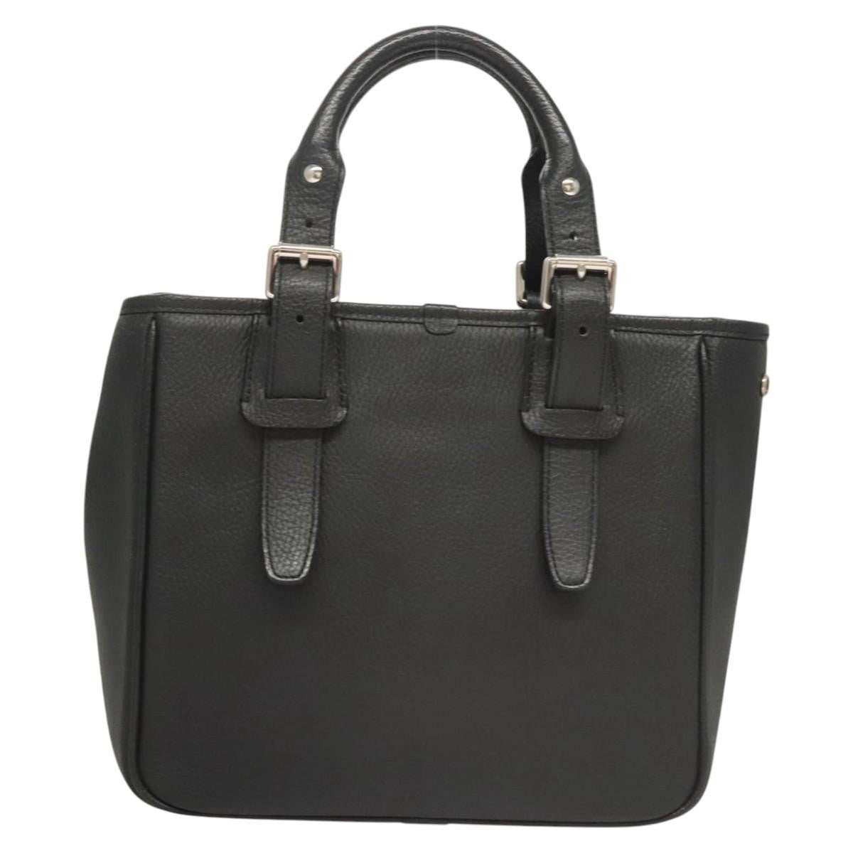 Burberry Vintage Handbag Leather, BLACK, LEATHER, Handbag