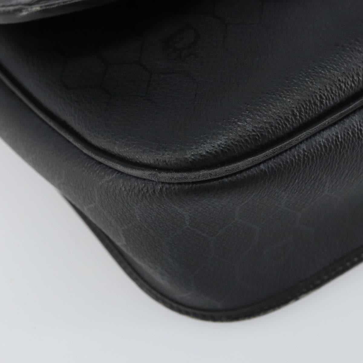 Christian Dior Vintage Honeycomb Shoulder Bag Canvas and Leather, BLACK, CANVAS, Shoulder bag