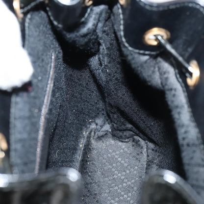 Gucci Vintage Bamboo Backpack Patent, BLACK, PATENT_LEATHER, Backpack