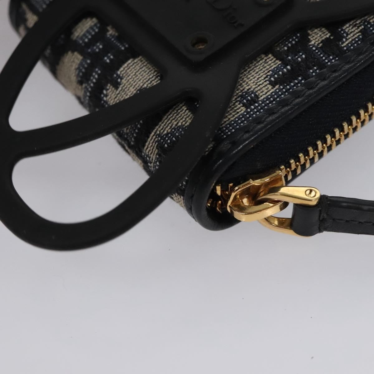 Christian Dior Trotter French Wallet Diorissimo Canvas, Navy, Canvas, Wallet