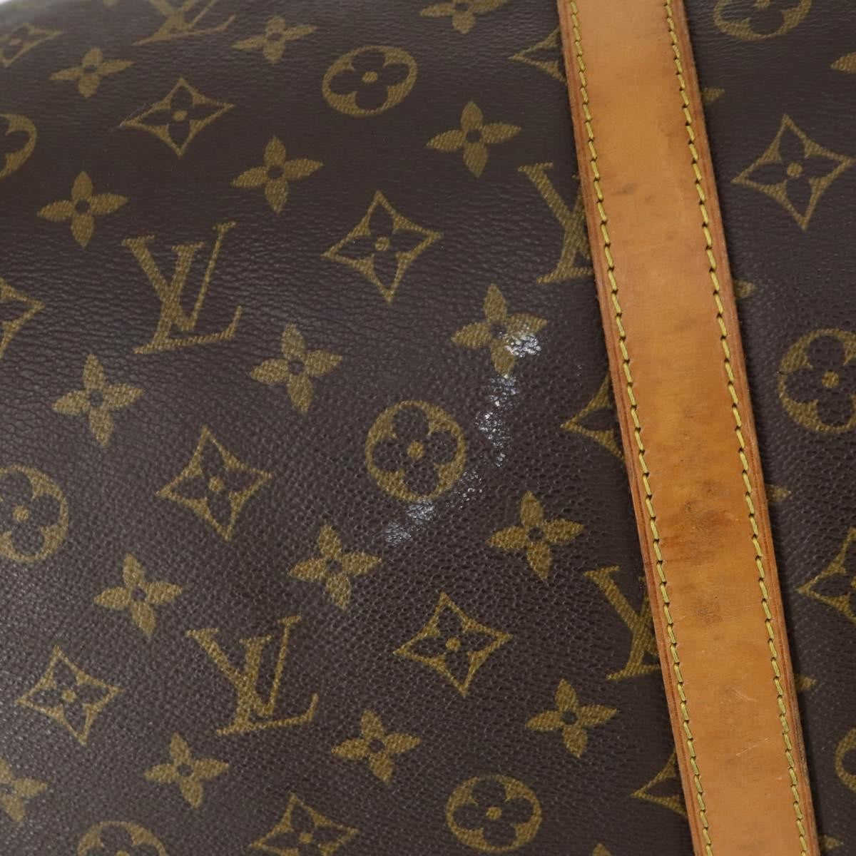 Louis Vuitton Keepall Bag Monogram Canvas, BROWN, CANVAS, Handbag