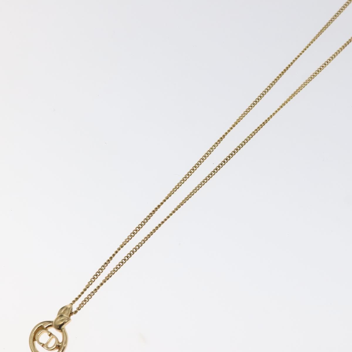 Christian Dior CD Pendant Necklace Gold-plated, GOLD, METAL, Necklace
