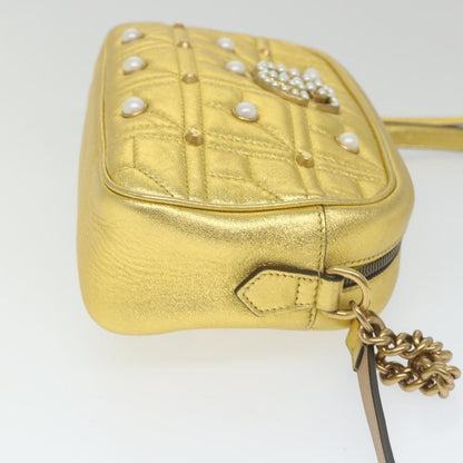 Gucci GG Marmont Shoulder Bag Leather, Gold, Leather, Shoulder Bag