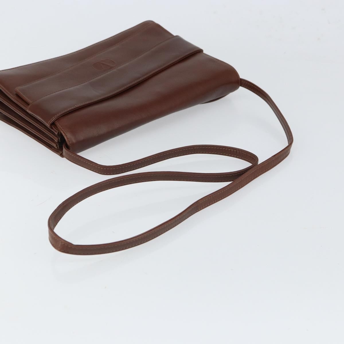 Valentino Garavani Vintage shoulder bag Leather, BROWN, LEATHER, Shoulder bag