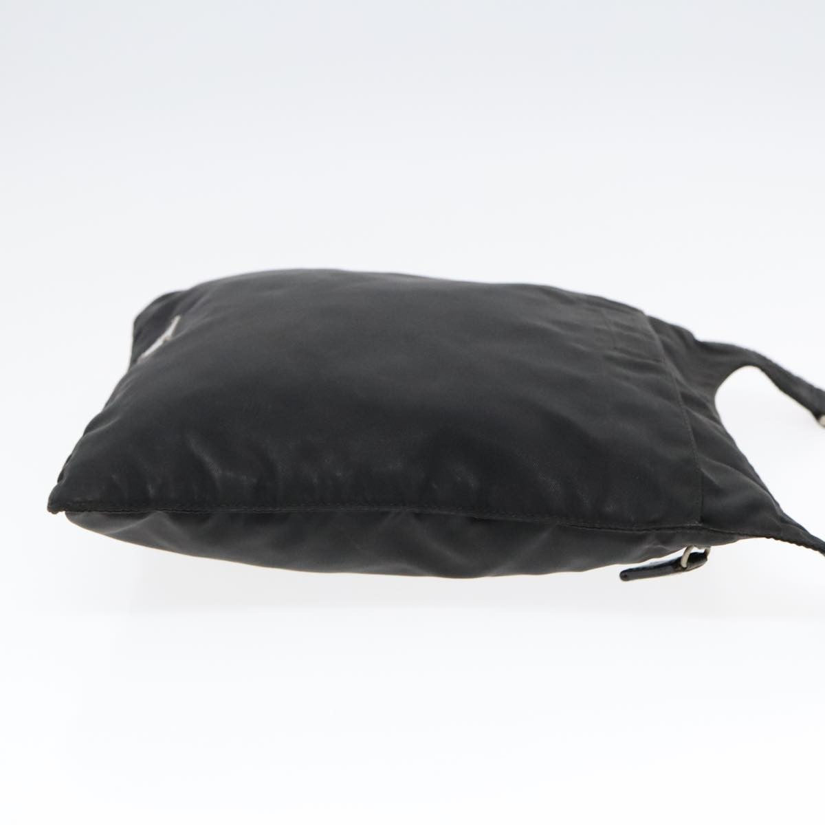 Prada Flat Messenger Bag Tessuto, BLACK, NYLON, Shoulder bag