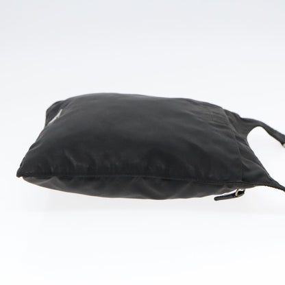 Prada Flat Messenger Bag Tessuto, BLACK, NYLON, Shoulder bag