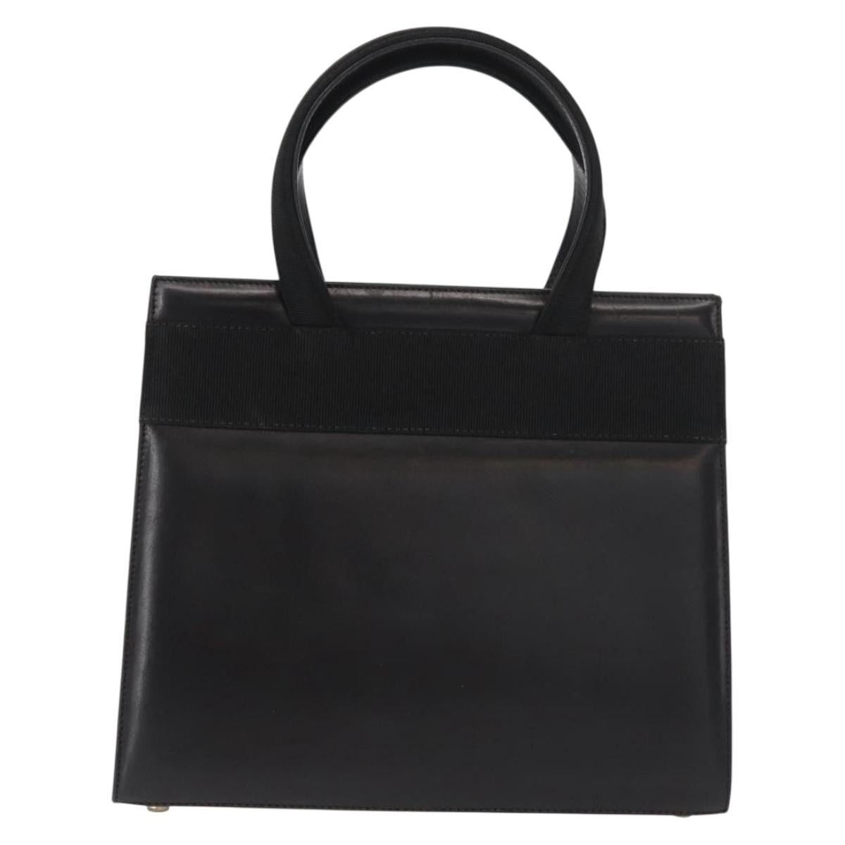 Salvatore Ferragamo Vala Handbag Leather, BLACK, LEATHER, Handbag