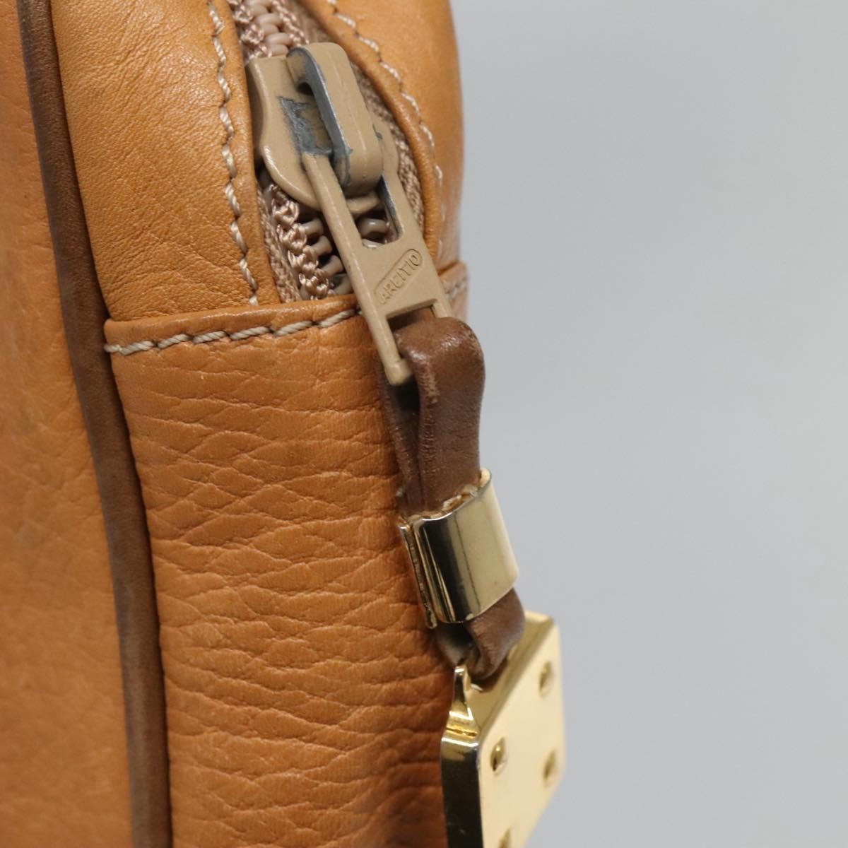 Loewe Anagram Clutch Bag Leather, BROWN, LEATHER, Clutche & pouche