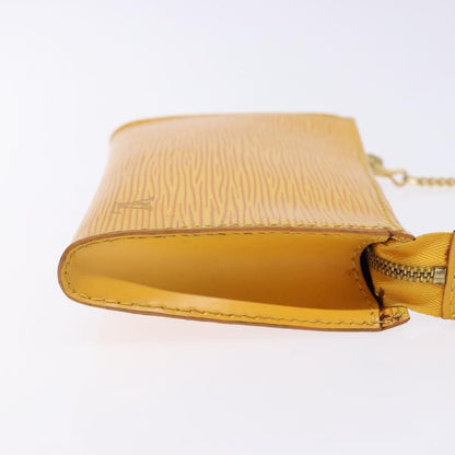 Louis Vuitton Pochette Accessoires Epi Leather, YELLOW, LEATHER, Clutche & pouche