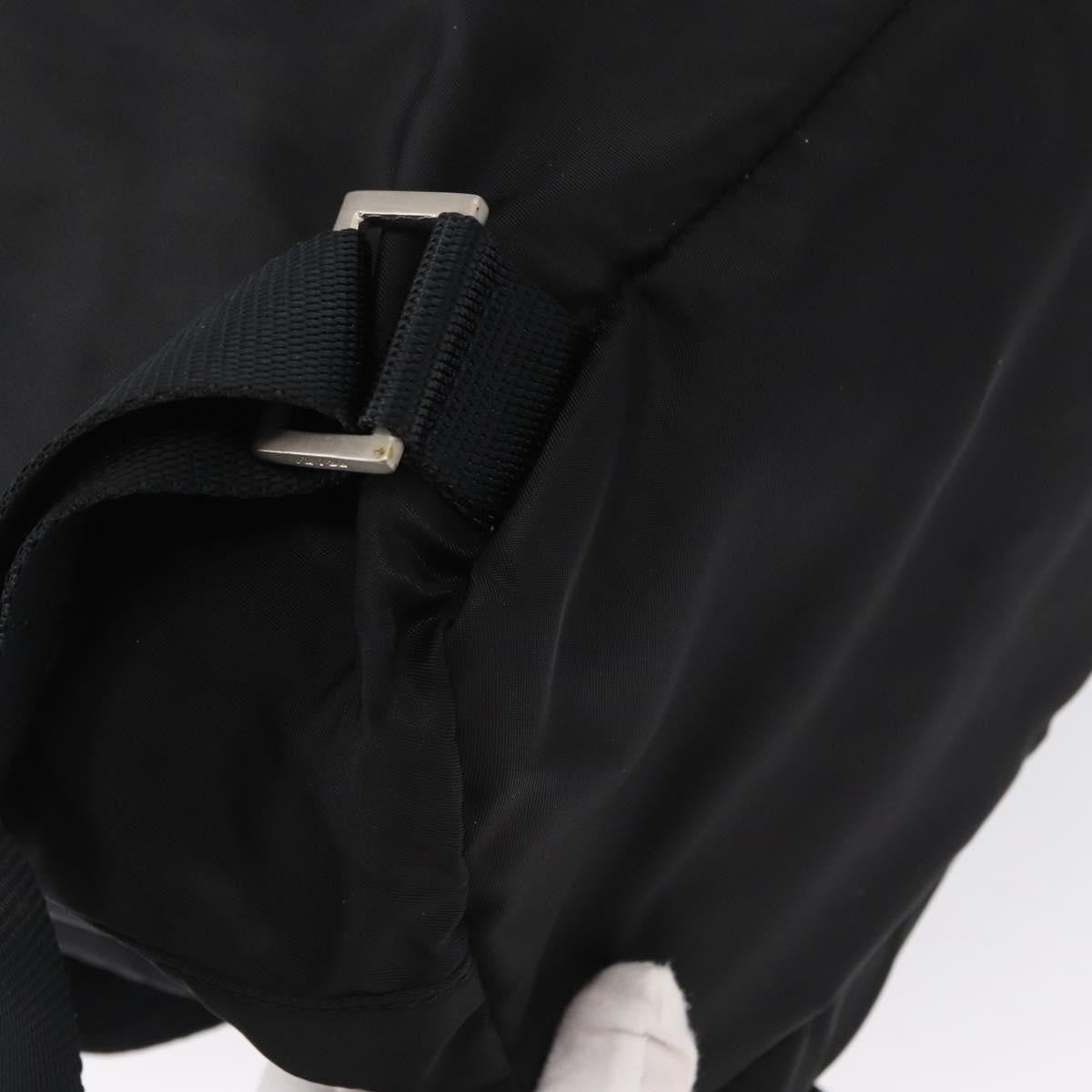 Prada Double Front Pocket Backpack Re-Nylon with Leather, BLACK, NYLON, Backpack