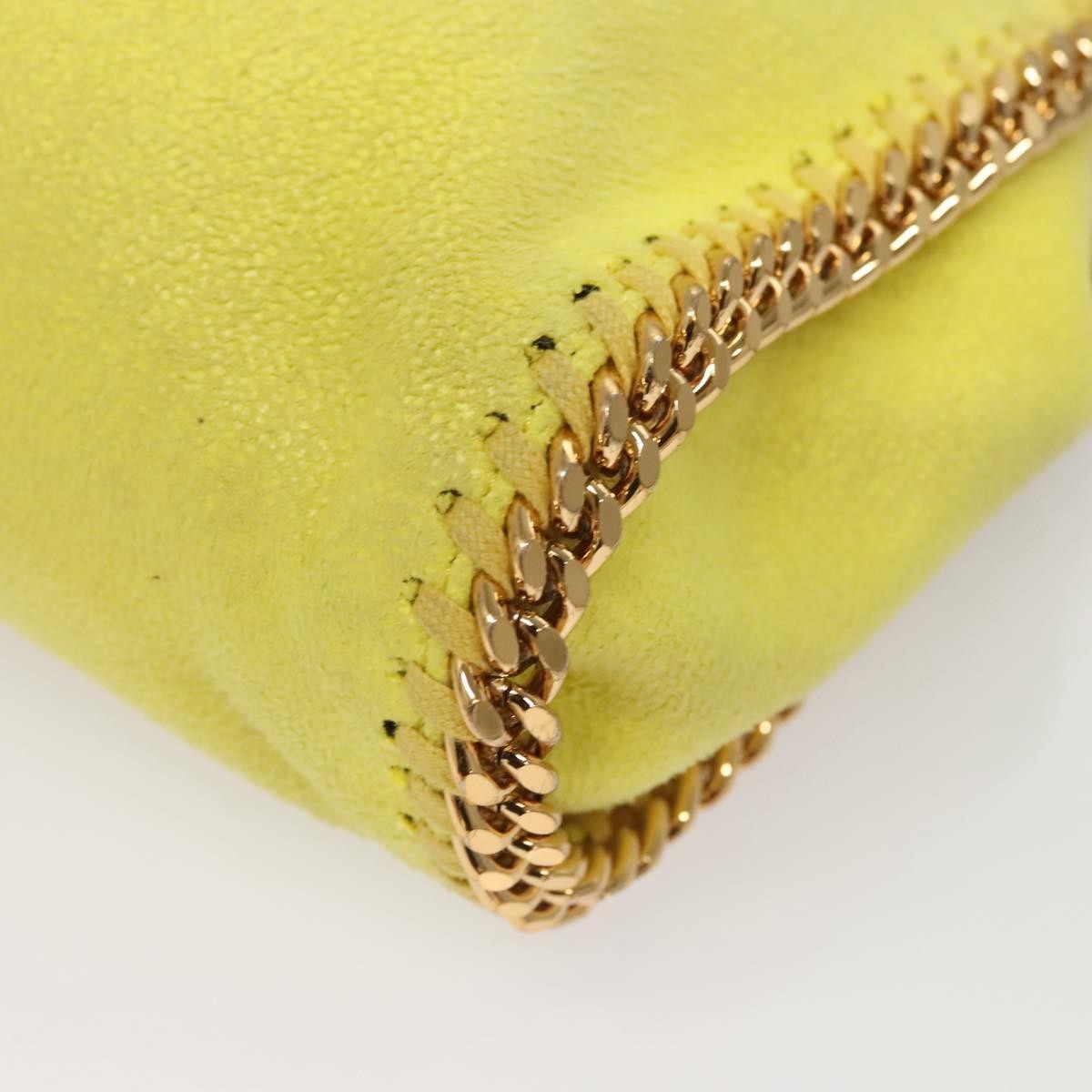 Stella McCartney Falabella Fold Over Crossbody Bag Suede, YELLOW, SUEDE, Crossbody bag