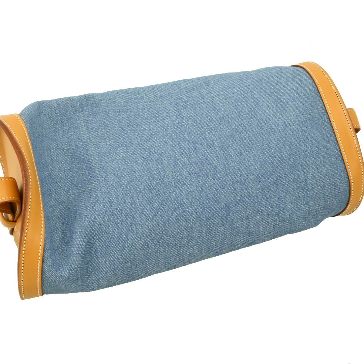 Hermes Sac Doremi Bag Denim with Leather, Blue, Denim, Shoulder Bag