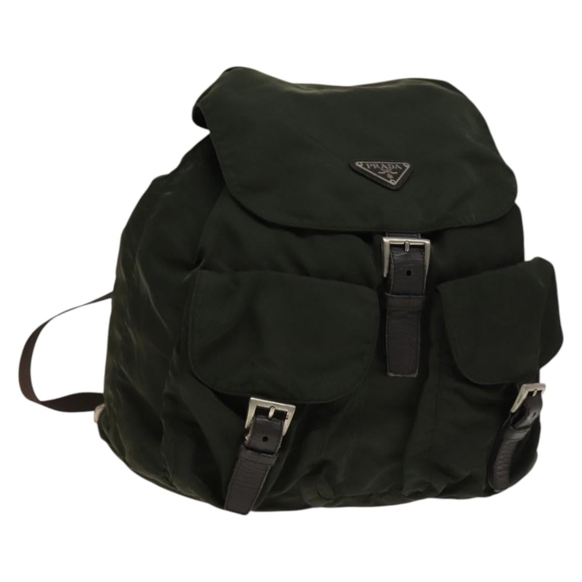 Prada Sac à dos Re-nylon nylon, KHAKI, NYLON, Backpack