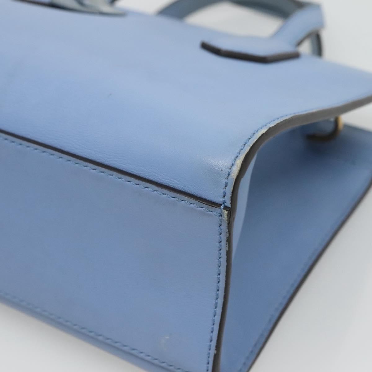 Gucci GG Ribbon Tote Leather, BLUE, LEATHER, Shoulder bag