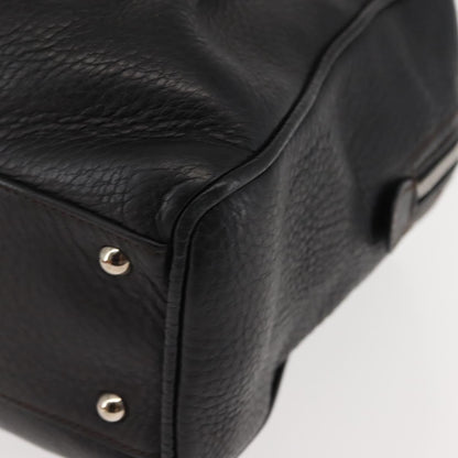 Salvatore Ferragamo Gancini Buckle Shoulder Bag Leather, BLACK, LEATHER, Shoulder bag