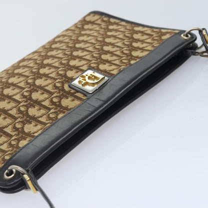 Christian Dior Vintage Trotter Shoulder Bag Canvas, BROWN, CANVAS, Shoulder bag