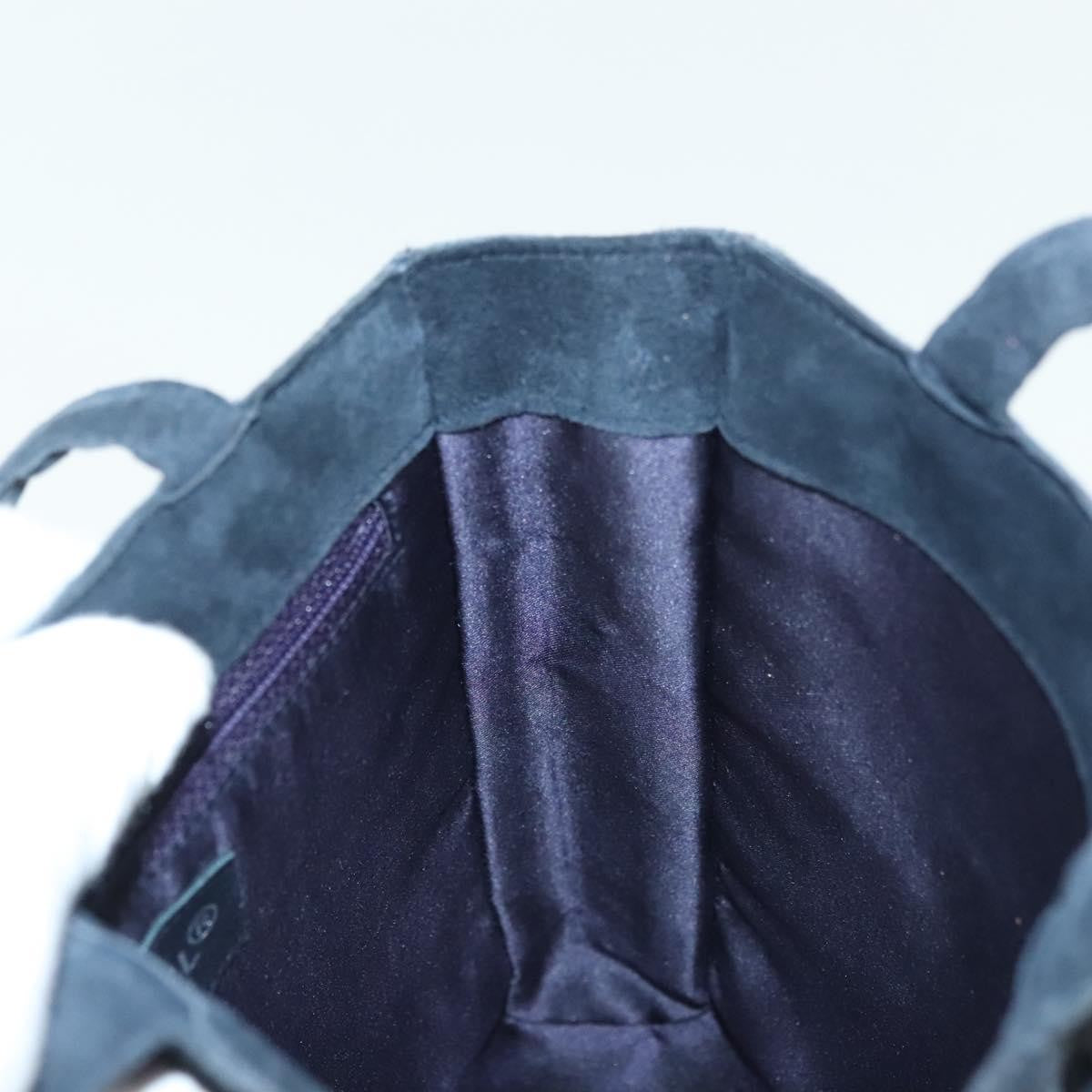 Chanel Vintage Fringe Tote Suede, NAVY, SUEDE, Tote bag