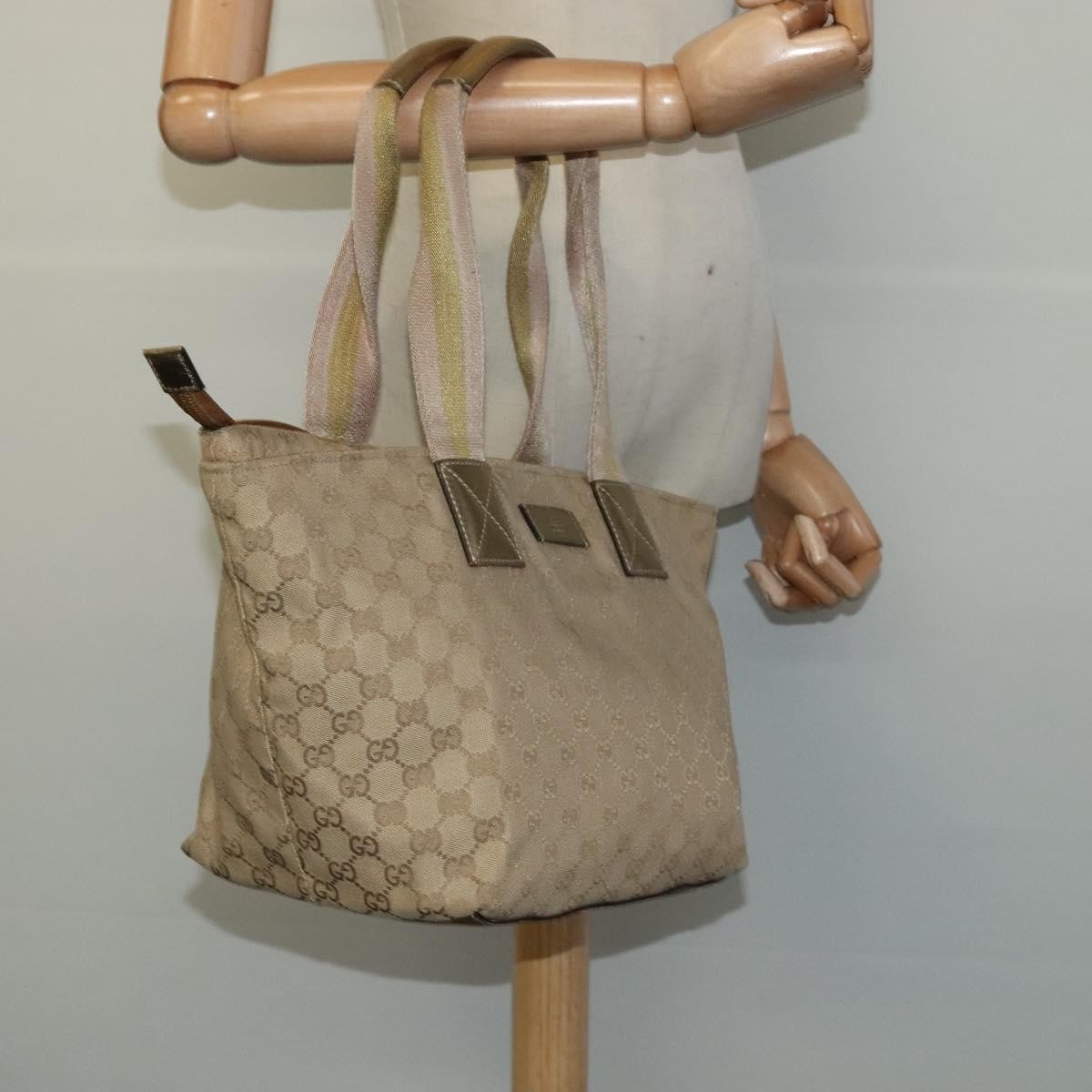 Gucci Web Zip Tote GG Canvas, Beige, Canvas, Tote Bag