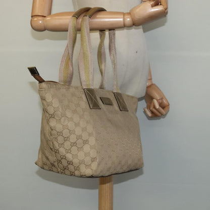 Gucci Web Zip Tote GG Canvas, Beige, Canvas, Tote Bag