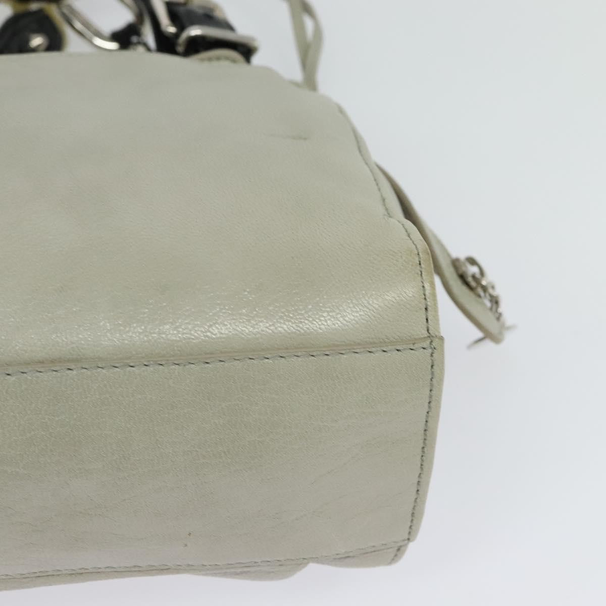 Balenciaga Cherche Midi Chain Shoulder Bag Leather, GRAY, LEATHER, Shoulder bag