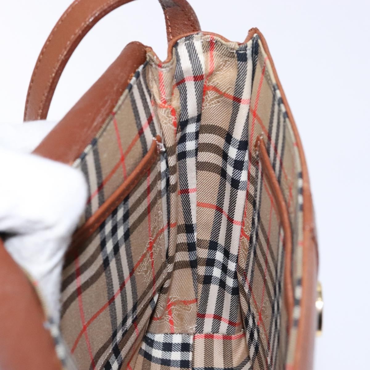 Burberry Flap Shoulder Bag Leather, BROWN, LEATHER, Shoulder bag