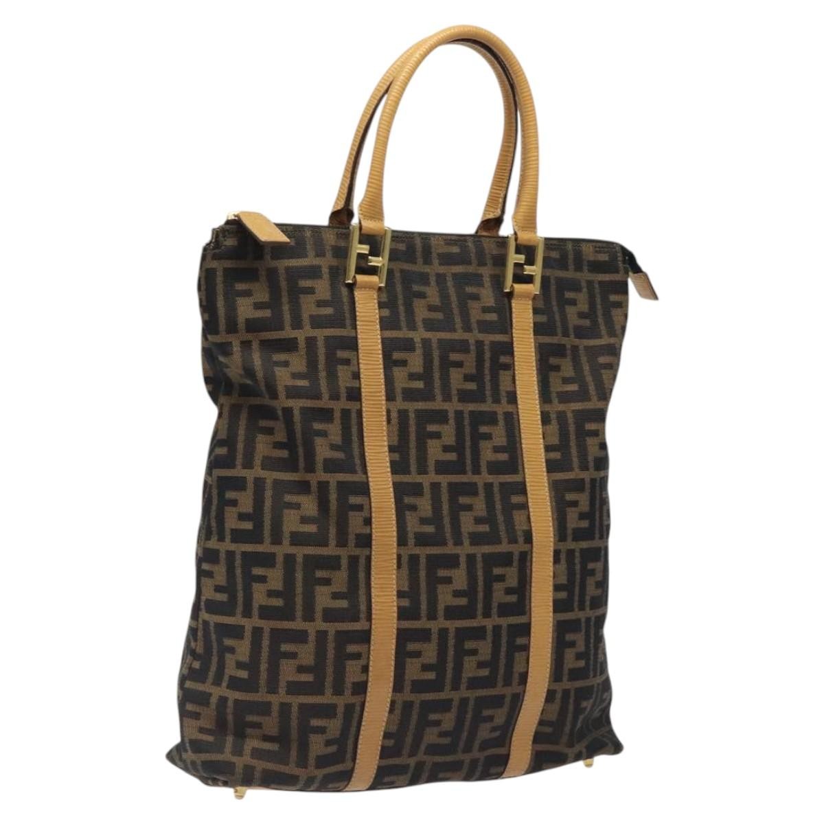 Fendi Vintage Top Handle Bag Zucca canvas, BLACK, CANVAS, Tote bag