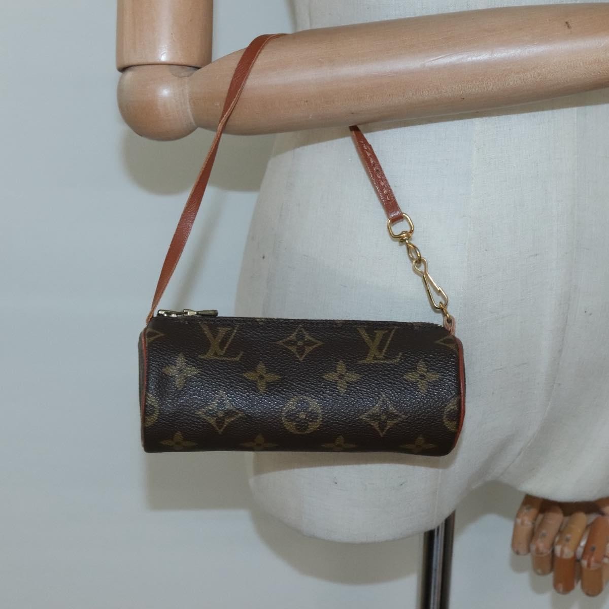 Louis Vuitton Papillon Pochette Monogram Canvas, BROWN, CANVAS, Clutche & pouche