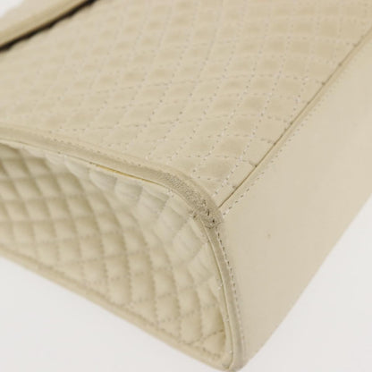 Bally Vintage Handbag Quilted Leather, Beige, Leather, Handbag