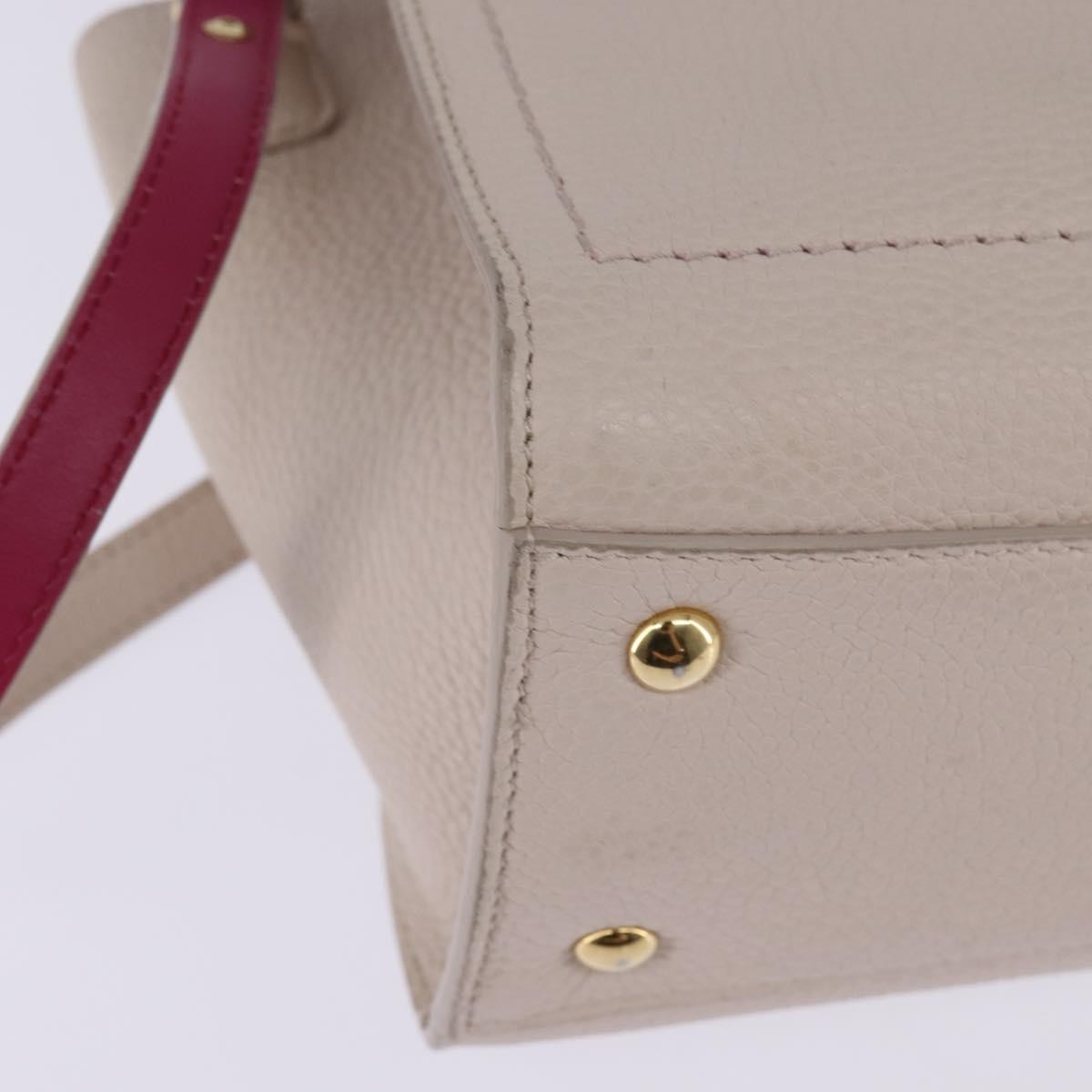 Salvatore Ferragamo Amy Tote Pebbled Leather, BEIGE, LEATHER, Handbag